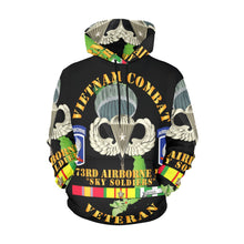 Load image into Gallery viewer, Men&#39;s All Over Print Hoodie (USA Size) (Model H13) - Vietnam Combat Infantry Veteran w 173rd Airborne Bde SSI
