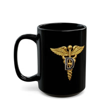 Load image into Gallery viewer, Black Mug  (15oz) - Army Dental Corps Branch Insignia - 3D - Enhanced
