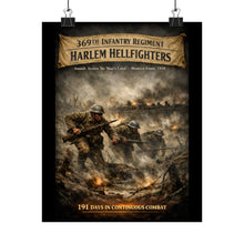 Load image into Gallery viewer, Matte Poster - 369th Infantry Regiment - Assault across No Man's Land - WWI - Poster
