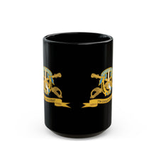 Load image into Gallery viewer, Black Mug  (15oz) - Army  - 7th Cavalry Regiment w Br - Ribbon X 300
