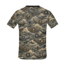 Load image into Gallery viewer, Vintage Military Aviation Emblem Pattern Men's All Over Print Crew Neck T-Shirt
