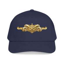Load image into Gallery viewer, Mid Profile Baseball Cap - USCG - Cutterman - Officer wo txt - 3D - Enhanced
