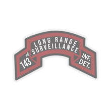 Load image into Gallery viewer, Kiss-Cut Sticker – Tactical Military Patch Decal - Army - Scroll - 143rd Infantry Det - LRS Airborne Ranger

