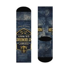 Load image into Gallery viewer, Cushioned Crew Socks – Young Patroit - Navy

