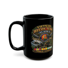 Load image into Gallery viewer, Black Mug (15oz) - RECON TEAM - Recon Team Alaska - CCN - Vietnam - Combat Vet - 3D - Enhanced
