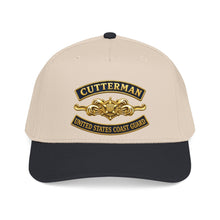 Load image into Gallery viewer, Mid Profile Baseball Cap - USCG - Cutterman - Officer w txt - 3D - Enhanced
