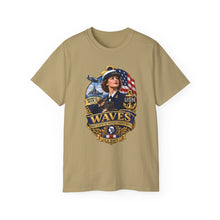 Load image into Gallery viewer, Unisex Ultra Cotton Tee - WAVES - Women Accepted for Volunteer Emergency Service WWII - 3D - Enhanced
