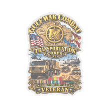 Load image into Gallery viewer, Kiss-Cut Stickers - Army - Gulf War Combat Vet  - Transportation Corps - 3D - Enhanced
