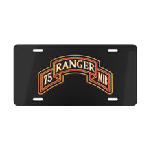 Load image into Gallery viewer, License Plate - Army - 75th Ranger Regiment - MIB - Ranger Scroll - 3D - Enhanced
