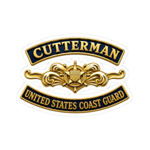 Load image into Gallery viewer, Kiss-Cut Stickers - USCG - Cutterman - Officer w txt - 3D - Enhanced
