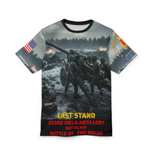 Load image into Gallery viewer, AOP - 333rd Artillery Bn WWII - Last Stand - Defense of Bastogne - Cut &amp; Sew Tee
