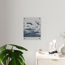 Load image into Gallery viewer, Acrylic Wall Art Panel - German jet fighters attacking US bombing formations
