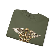 Load image into Gallery viewer, Crewneck Sweatshirt - Army Medical Service Corps (MS) Branch Insignia - 3D - Enhanced
