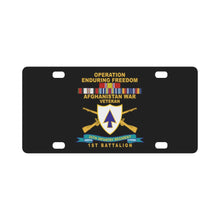 Load image into Gallery viewer, Army - 26th Infantry Regiment - DUI w Br - Ribbon - TOP - 1st Bn w AFGHAN SVC X 300 Classic License Plate
