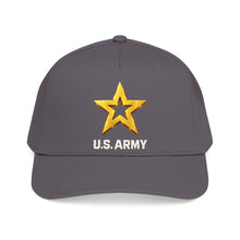 Load image into Gallery viewer, Mid Profile Baseball Cap - Army Star W Us Army w White Star - 3D - Enhanced
