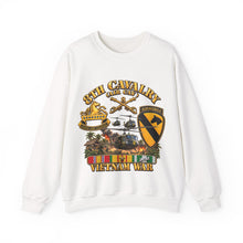 Load image into Gallery viewer, Crewneck Sweatshirt - Army - 8th Cavalry (Air Cav) - 1st Cav Division w VN SVC - 3D - Enhanced
