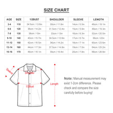 Load image into Gallery viewer, DTG 190gsm Cotton Children's Cotton Casual Button Down Shirts(All-Over Printing)
