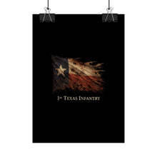 Load image into Gallery viewer, Rolled Posters - 1st Texas Infantry in the cornfield - Tattered Texas pride in battle - Left
