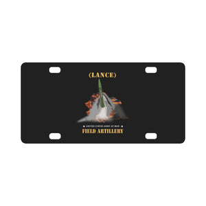 Army - Field Artillery - LANCE Firing Classic License Plate