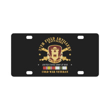 Load image into Gallery viewer, Army - 37th Field Artillery Battalion - DUI - Artillery Branch - Cold War Veteran COLD SVC X 300 Classic License Plate
