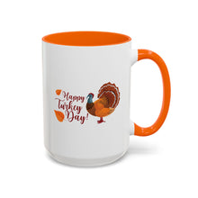 Load image into Gallery viewer, Accent Coffee Mug - Happy Turkey Day - Thanksgiving
