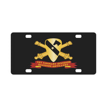 Load image into Gallery viewer, Army - 1st Cavalry Division - Division Artillery w Artillery Br - Ribbon Classic License Plate
