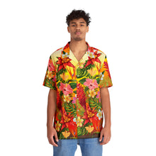 Load image into Gallery viewer, Men&#39;s Hawaiian Shirt (AOP) - Fire Panel - Tropical Flowers X 300
