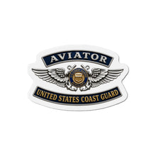 Load image into Gallery viewer, Die-Cut Magnet - USCG - Aviator Badge - Auxiliary w txt - 3D - Enhanced

