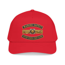 Load image into Gallery viewer, Mid Profile Baseball Cap - USCG - Marine Safety - Auxiliary w txt - 3D - Enhanced
