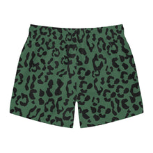 Load image into Gallery viewer, Swim Trunks - Leopard Camouflage - Green-Black
