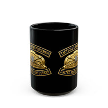 Load image into Gallery viewer, Black Mug  (15oz) - USCG - Tactical Law Enforcement w txt - 3D - Enhanced
