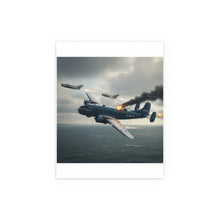 Load image into Gallery viewer, Indoor and Outdoor Silk Posters - April 8, 1950, Baltic Sea - Latvia Soviet fighters shot down a U.S. Navy PB4Y-2 - Liberator - Cold War
