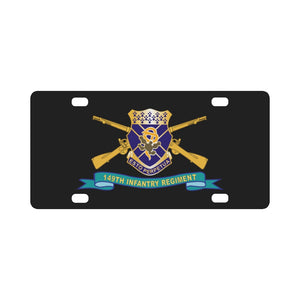 Army - 149th Infantry Regiment - COA w Br - Ribbon X 300 Classic License Plate