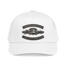 Load image into Gallery viewer, Mid Profile Baseball Cap - USCG - Expeditionary Warfare Specialist w txt - 3D - Enhanced
