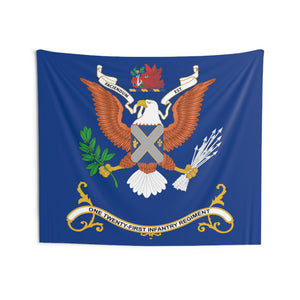 Indoor Wall Tapestries - 121st Infantry Regiment Regimental Colors Tapestry - FACIENDUM EST