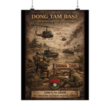 Load image into Gallery viewer, Matte Poster - Dong Tam Base, Mekong Delta 1967-70
