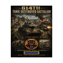 Load image into Gallery viewer, 614th Tank Destroyer Battalion WWII Matte Poster — "Hunting the Hunters"
