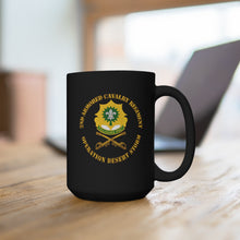 Load image into Gallery viewer, Black Mug 15oz - 2nd Armored Cavalry Regiment DUI - Operation Desert Storm
