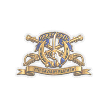 Load image into Gallery viewer, Kiss-Cut Stickers - Army - 7th Cavalry Regiment w Br - Ribbon - 3D - Enhanced

