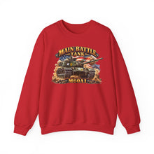 Load image into Gallery viewer, Crewneck Sweatshirt - Army - Main Battle Tank - M60A1 w Fire- Right Face - 3D - Enhanced

