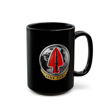 Load image into Gallery viewer, Black Mug  (15oz) - Army - USASOC - Sine Pari - Delta Force wo txt - 3D - Enhanced
