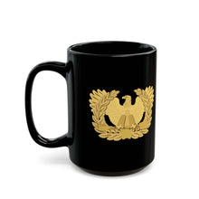 Load image into Gallery viewer, Black Mug  (15oz) - Army - Emblem - Warrant Officer Insignia wo Txt X 300
