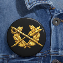 Load image into Gallery viewer, Custom Pin Buttons - Army - JAG Branch wo txt - 3D - enhanced
