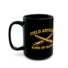 Load image into Gallery viewer, Black Mug  (15oz) - Field Artillery - King of Battle - 3D - Enhanced

