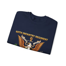 Load image into Gallery viewer, Crewneck Sweatshirt - 60th Infantry Regiment COA with Eagle with Text - 3D - Enhanced X 300
