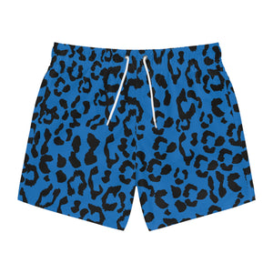 Swim Trunks - Leopard Camouflage - Blue-Black