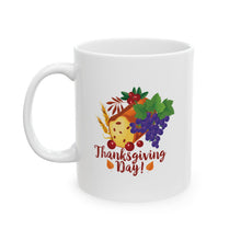 Load image into Gallery viewer, White Ceramic Mug - 11oz &amp; 15oz - Thanksgiving Day - Bread

