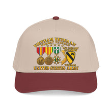 Load image into Gallery viewer, Mid Profile Baseball Cap - Army - Vietnam  Vet - w Medals - VN - 1st Cav Division - 3D - Enhanced

