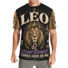 Load image into Gallery viewer, Leo - royal energy and confidence Men's All Over Print Crew Neck T-Shirt
