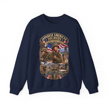 Load image into Gallery viewer, Crewneck Sweatshirt - Japanese American WWII Soldiers - 3D - Enhanced
